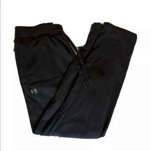 Under Armour Women’s Black Sweatpants Large Drawstring Pockets Loose Althleisure